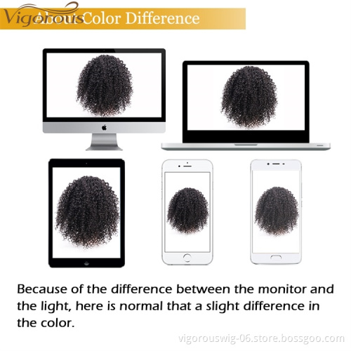 Vigorous Messy Curly Hairpieces Afro Kinky Curly Hair Extension for Women Synthetic Short Drawstring Ponytail Hairpiece